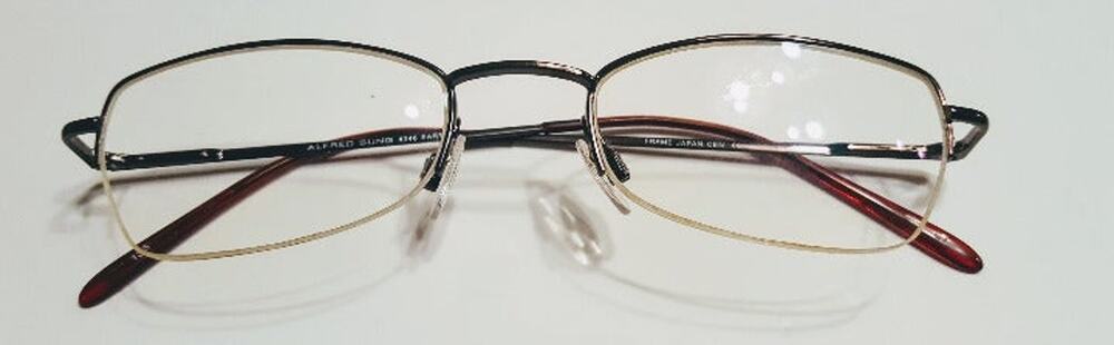 ALFRED SUNG HALF RIM COPPER METAL EYEGLASSES FRAME 4616